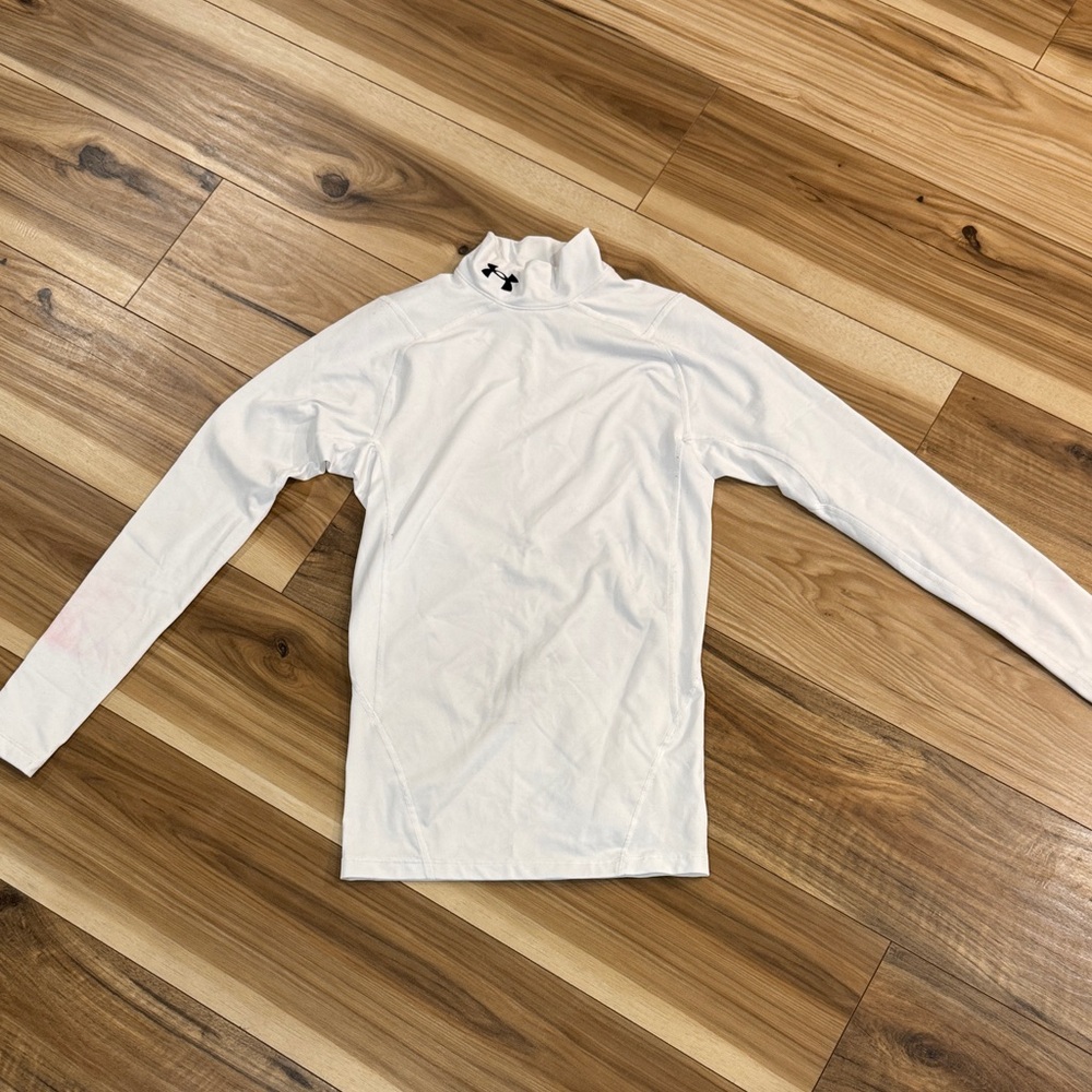 Under Armour White Turtleneck Long Sleeve Compression Shirt